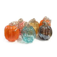 79447ASST	 D4.53"H4.53" - ASSORTED GLASS PUMPKINS