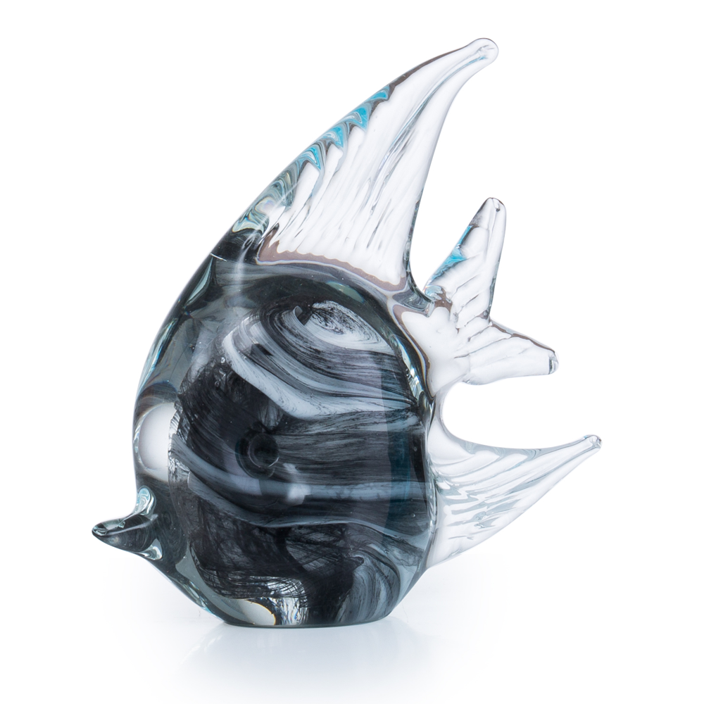 79497asst	 L5.5"W2"H5.5" - ASSORTED COLORS GLASS FISH FIGURINES