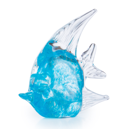 79497asst	 L5.5"W2"H5.5" - ASSORTED COLORS GLASS FISH FIGURINES