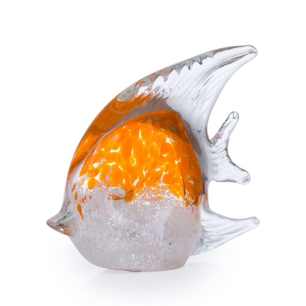 79497asst	 L5.5"W2"H5.5" - ASSORTED COLORS GLASS FISH FIGURINES
