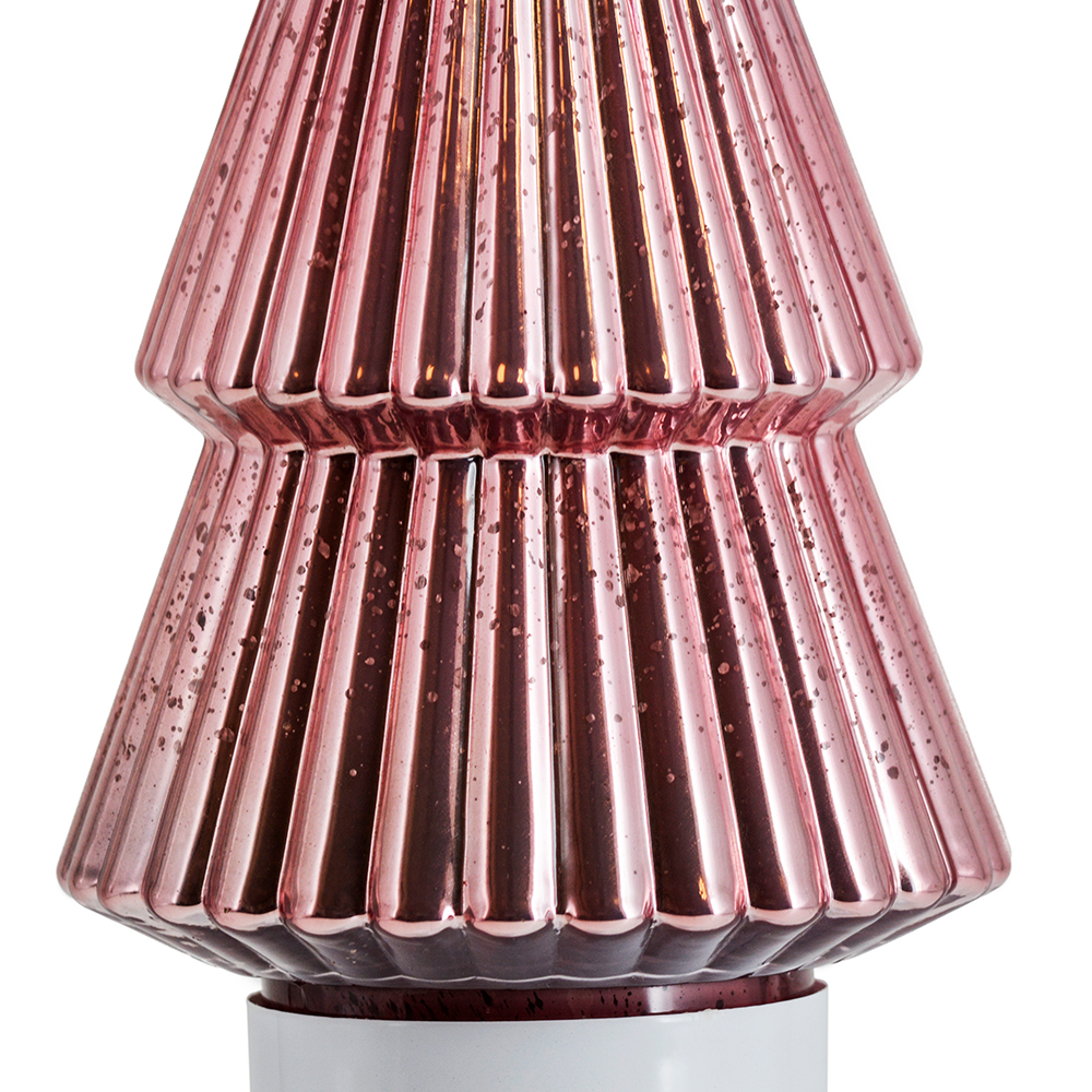 54139	 *D6.7"H21.3" - GLASS CHRISTMAS TREE ON PEDESTAL
