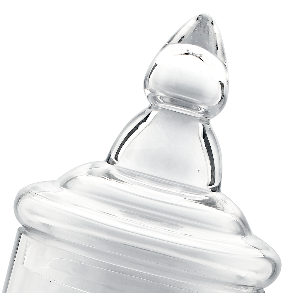 83065	 D6"H19" - GLASS APOTHECARY JAR WITH LID