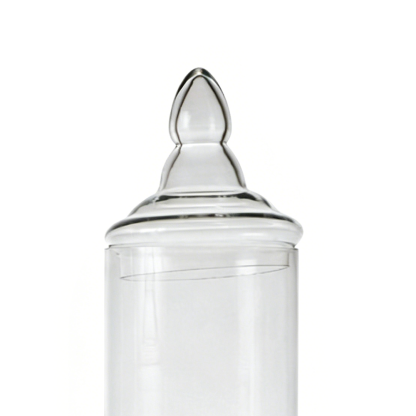 83066	 D6"H21" - GLASS APOTHECARY JAR WITH LID