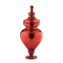 83140R	 D6"/9.5"H15"/22" - SET OF 3 GLASS JARS WITH LID