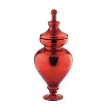 83140R	 D6"/9.5"H15"/22" - SET OF 3 GLASS JARS WITH LID