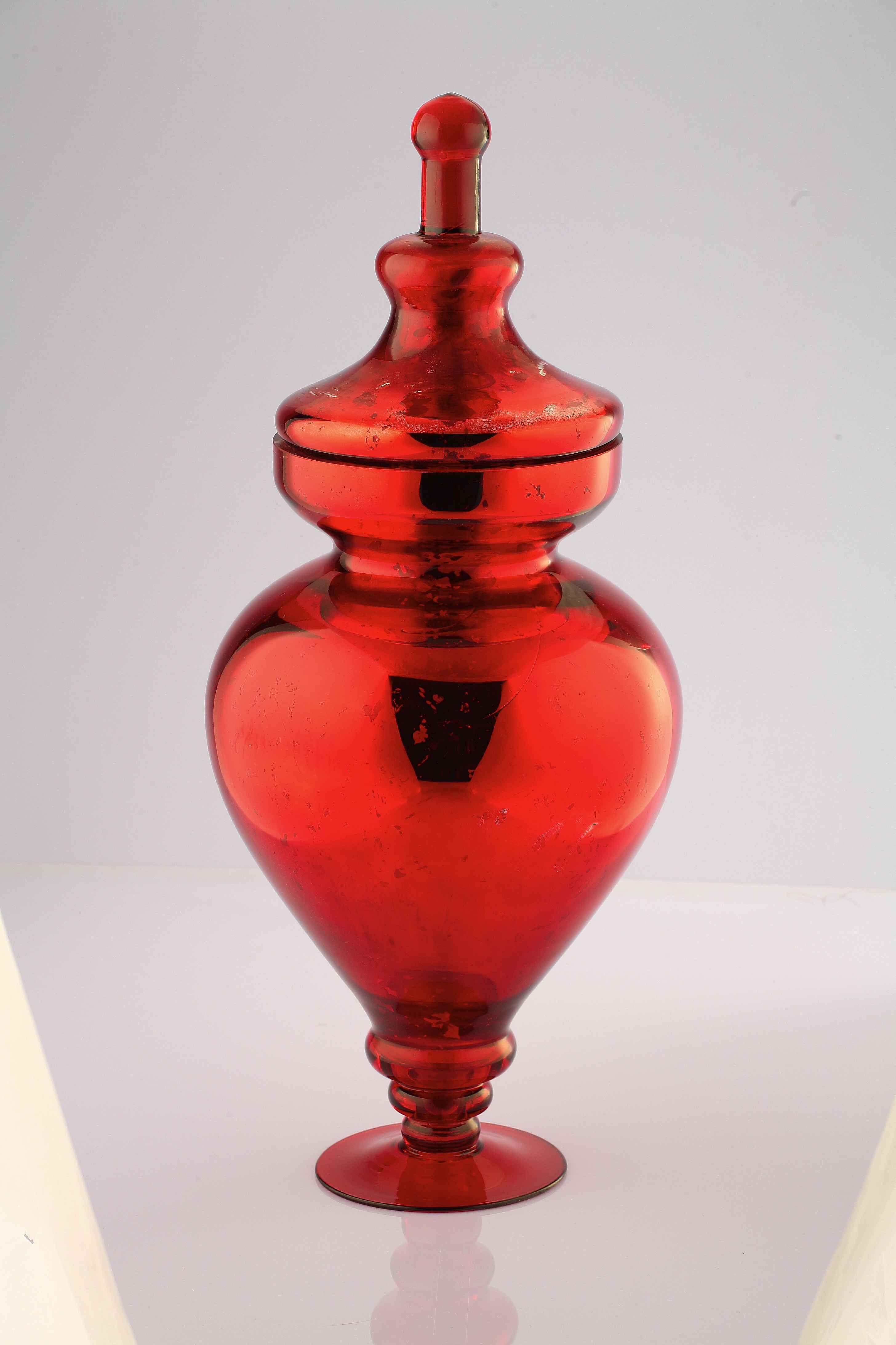 D6"/9.5"H15"/22" - SET OF 3 GLASS JARS WITH LID