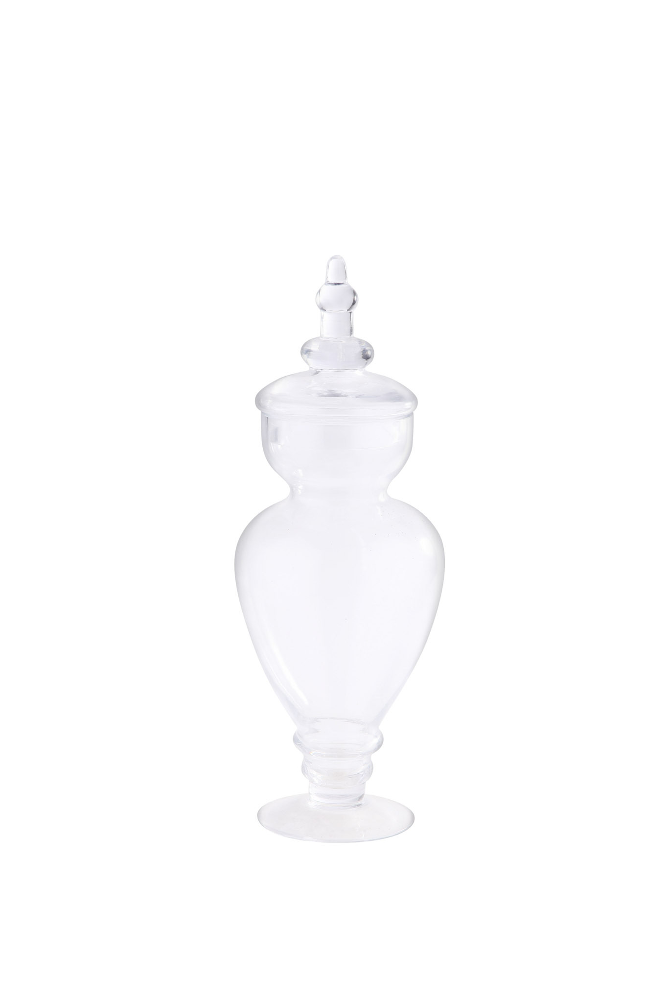 D6.5"H15" - GLASS APOTHECARY JAR WITH LID