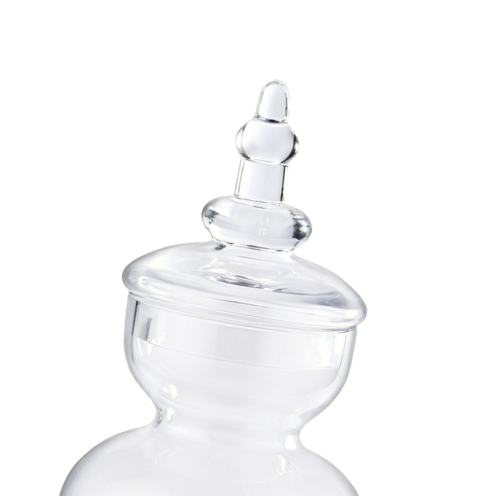 83140s	 D6.5"H15" - GLASS APOTHECARY JAR WITH LID