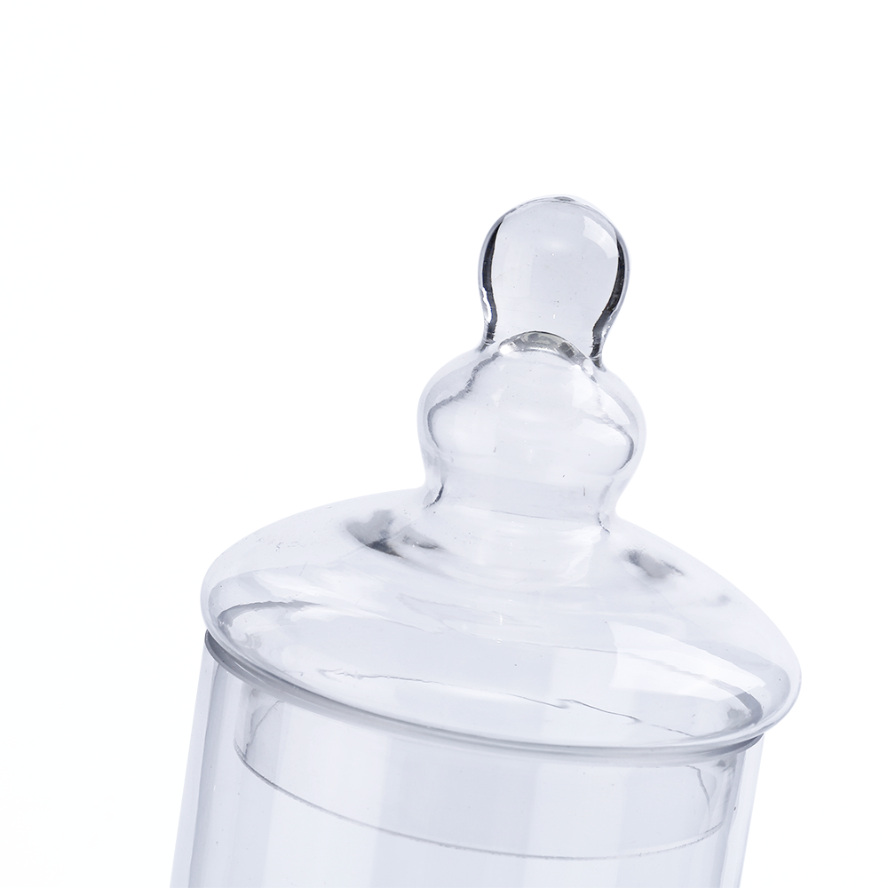 83198	 D5"H15" - GLASS APOTHECARY JAR WITH LID