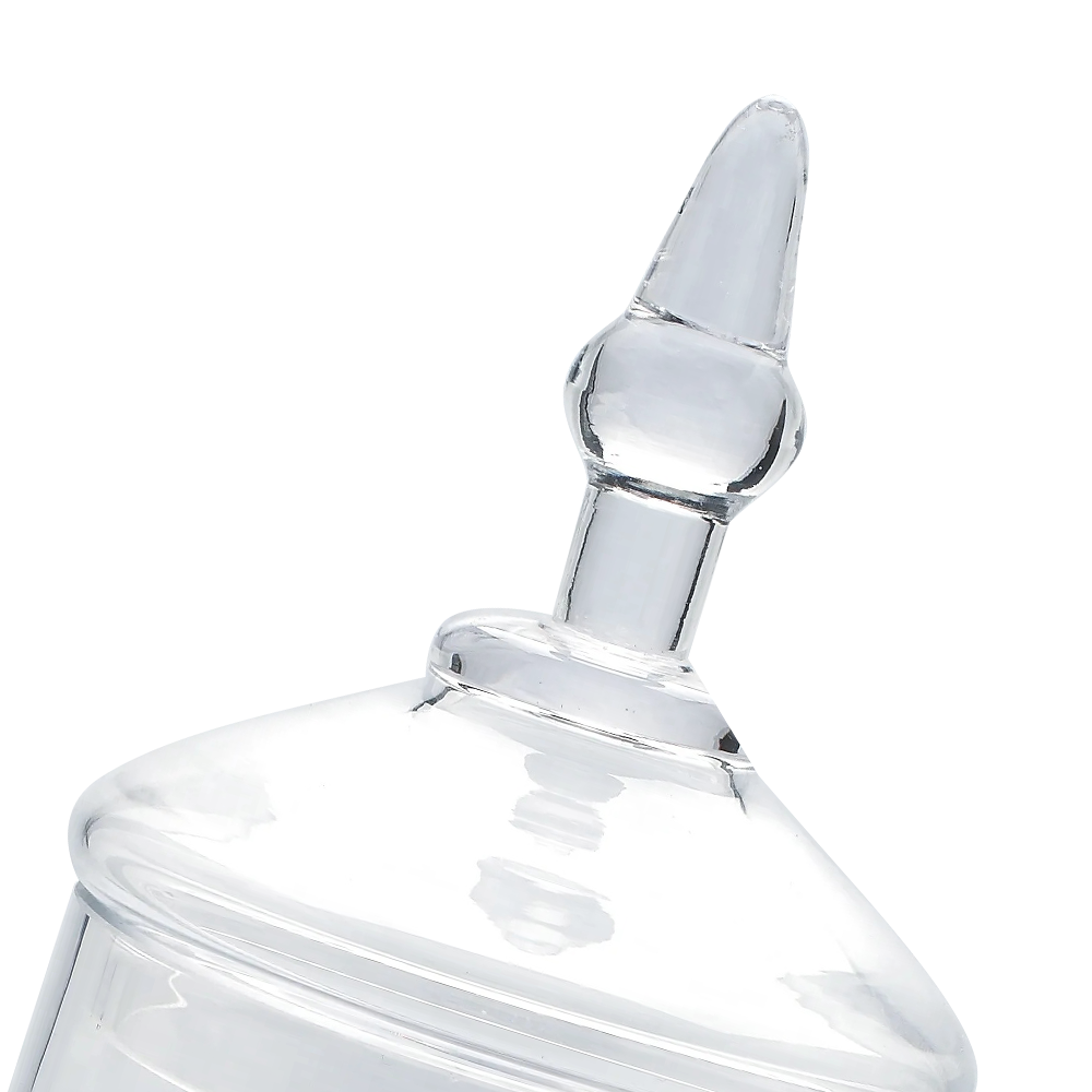 83403	 D5"H15" - GLASS APOTHECARY JAR WITH LID
