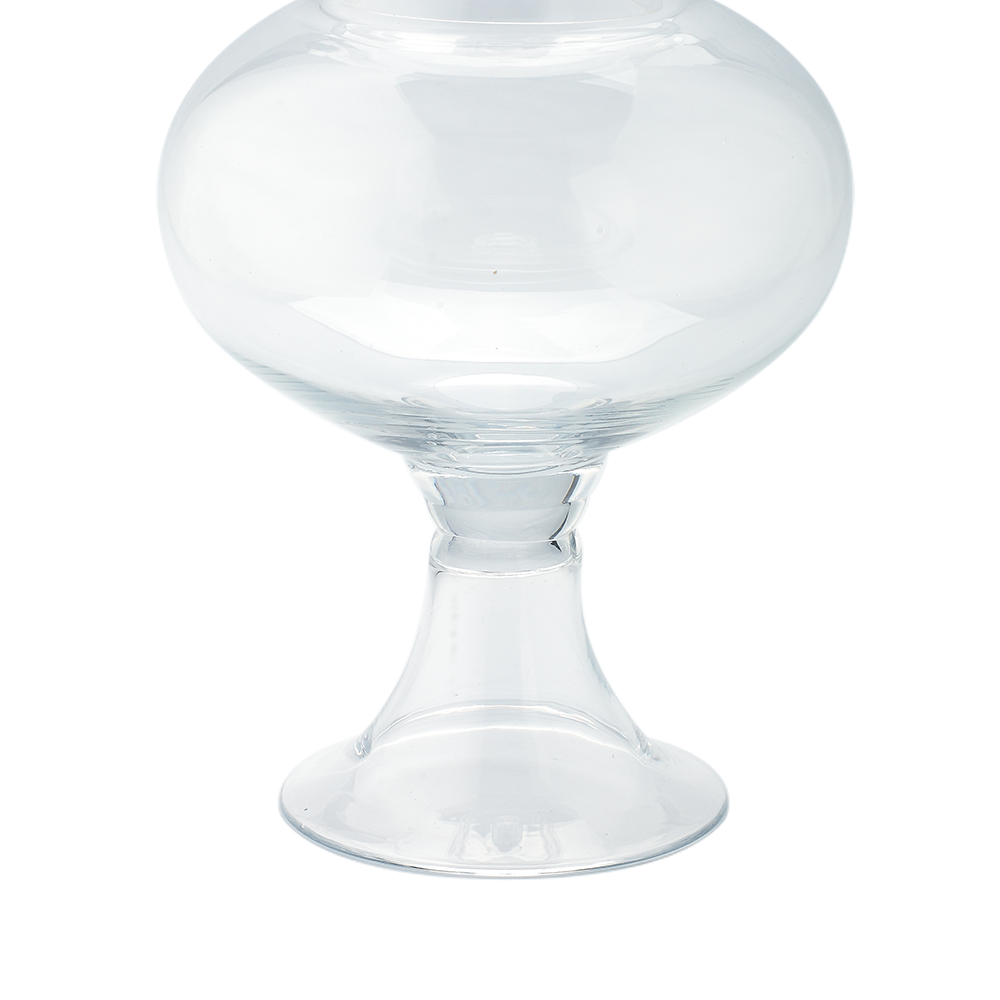 83532	 D6.5"H12" - GLASS APOTHECARY JAR WITH LID