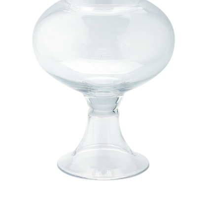 83532	 D6.5"H12" - GLASS APOTHECARY JAR WITH LID