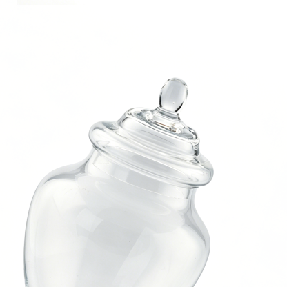 83533	 D6"H14" - GLASS APOTHECARY JAR WITH LID
