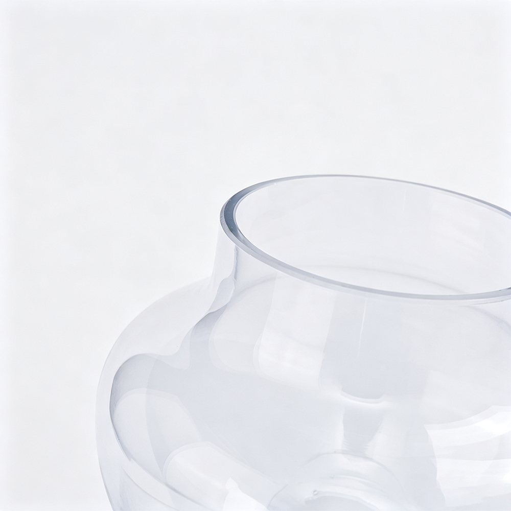 83684A	 D5"H9" - GLASS APOTHECARY JAR WITH LID
