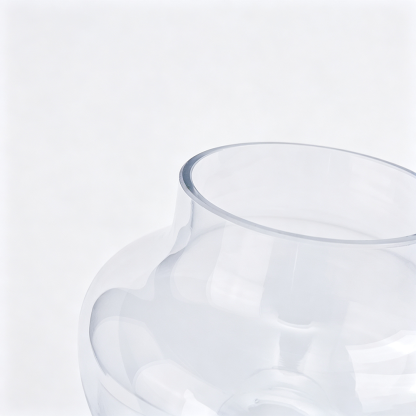 83684A	 D5"H9" - GLASS APOTHECARY JAR WITH LID