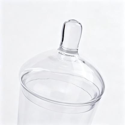 83684B	 D5"H12" - GLASS APOTHECARY JAR WITH LID