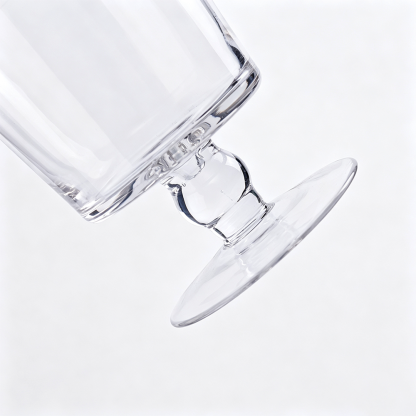 83684B	 D5"H12" - GLASS APOTHECARY JAR WITH LID