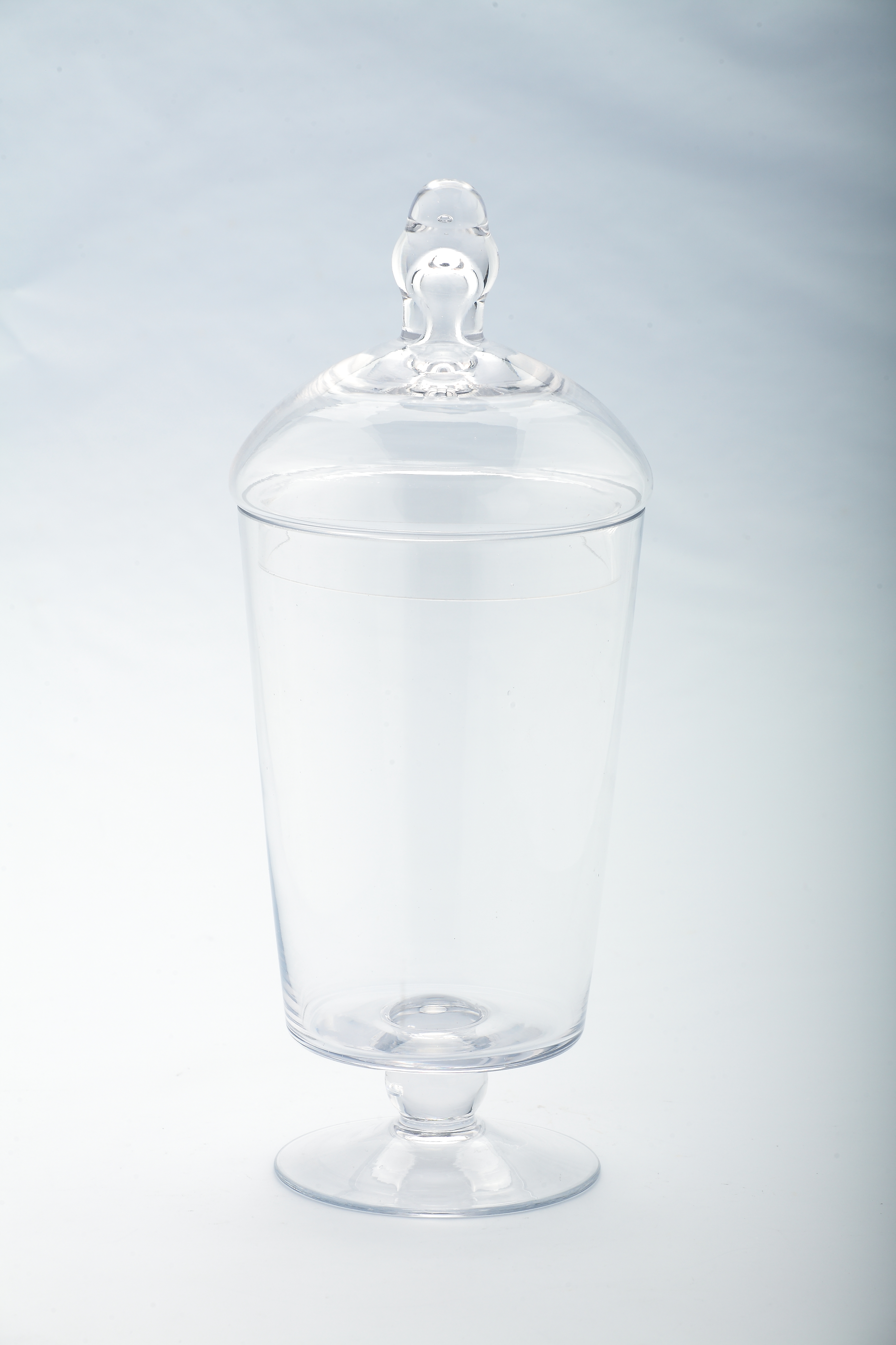 D5"H12" - GLASS APOTHECARY JAR WITH LID