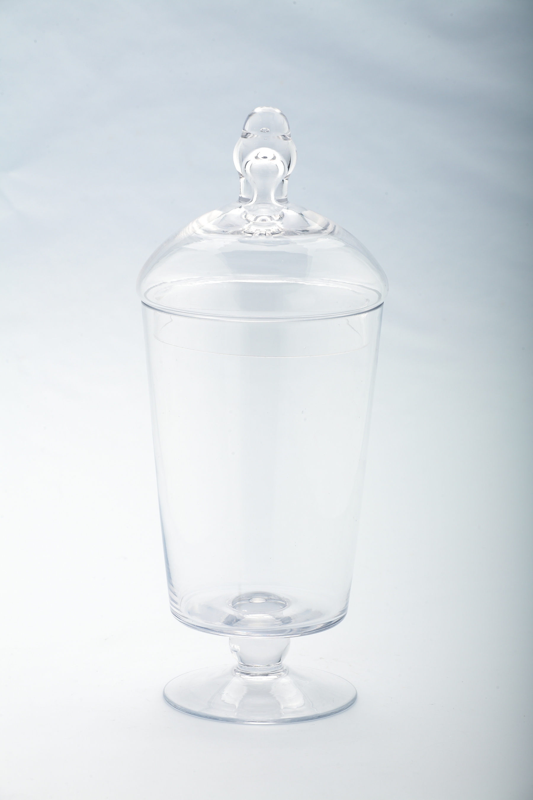 D5"H12" - GLASS APOTHECARY JAR WITH LID