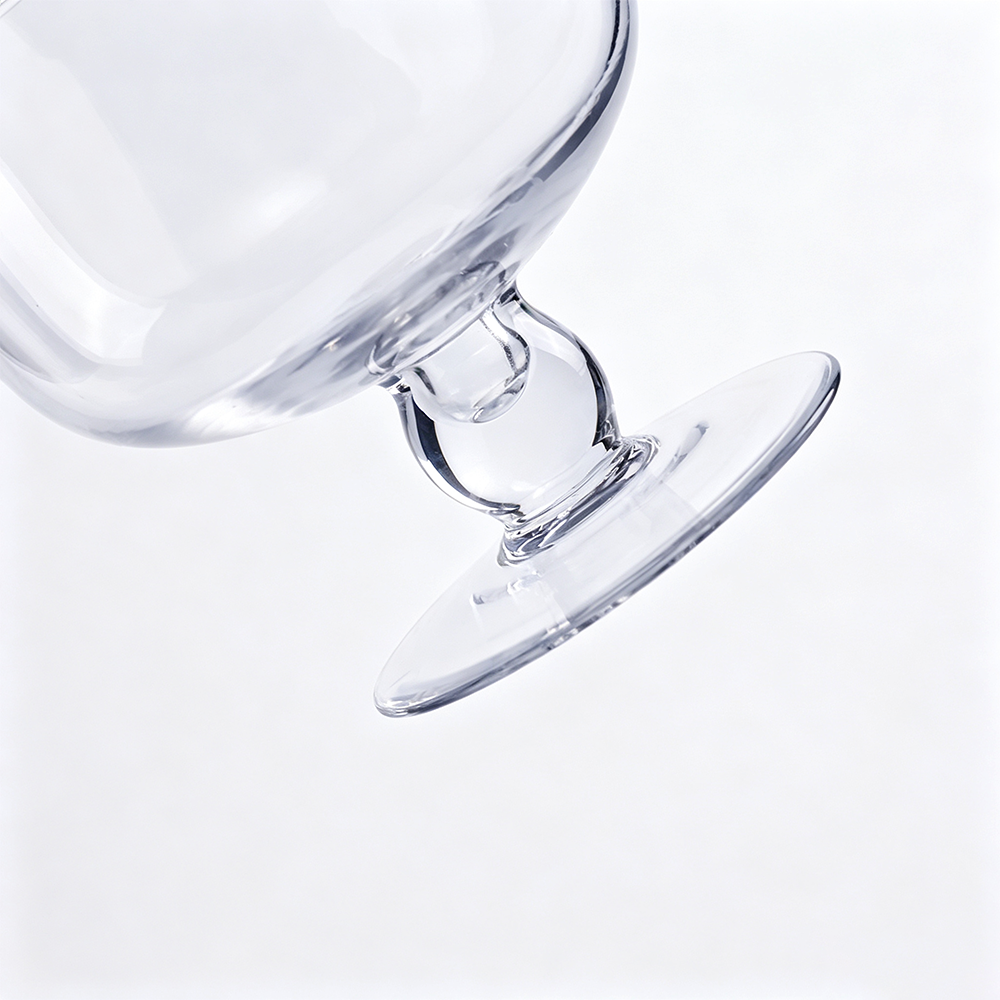 83684C	 D5"H9" - GLASS APOTHECARY JAR WITH LID