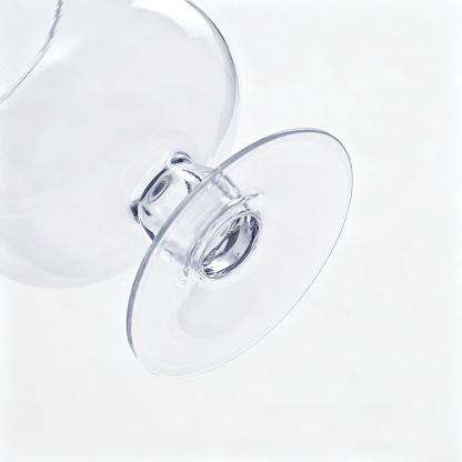 83684C	 D5"H9" - GLASS APOTHECARY JAR WITH LID