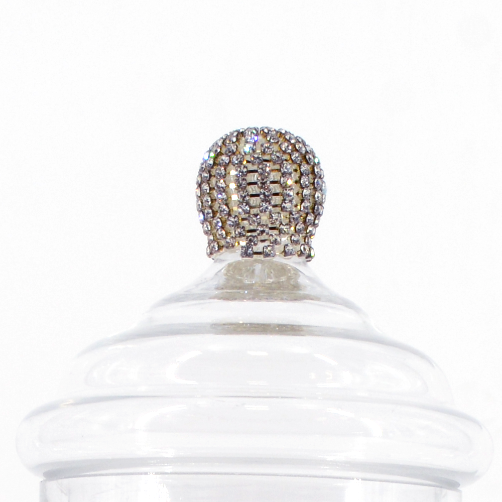 83684bd	 D5"H9" - GLASS APOTHECARY JAR WITH LID