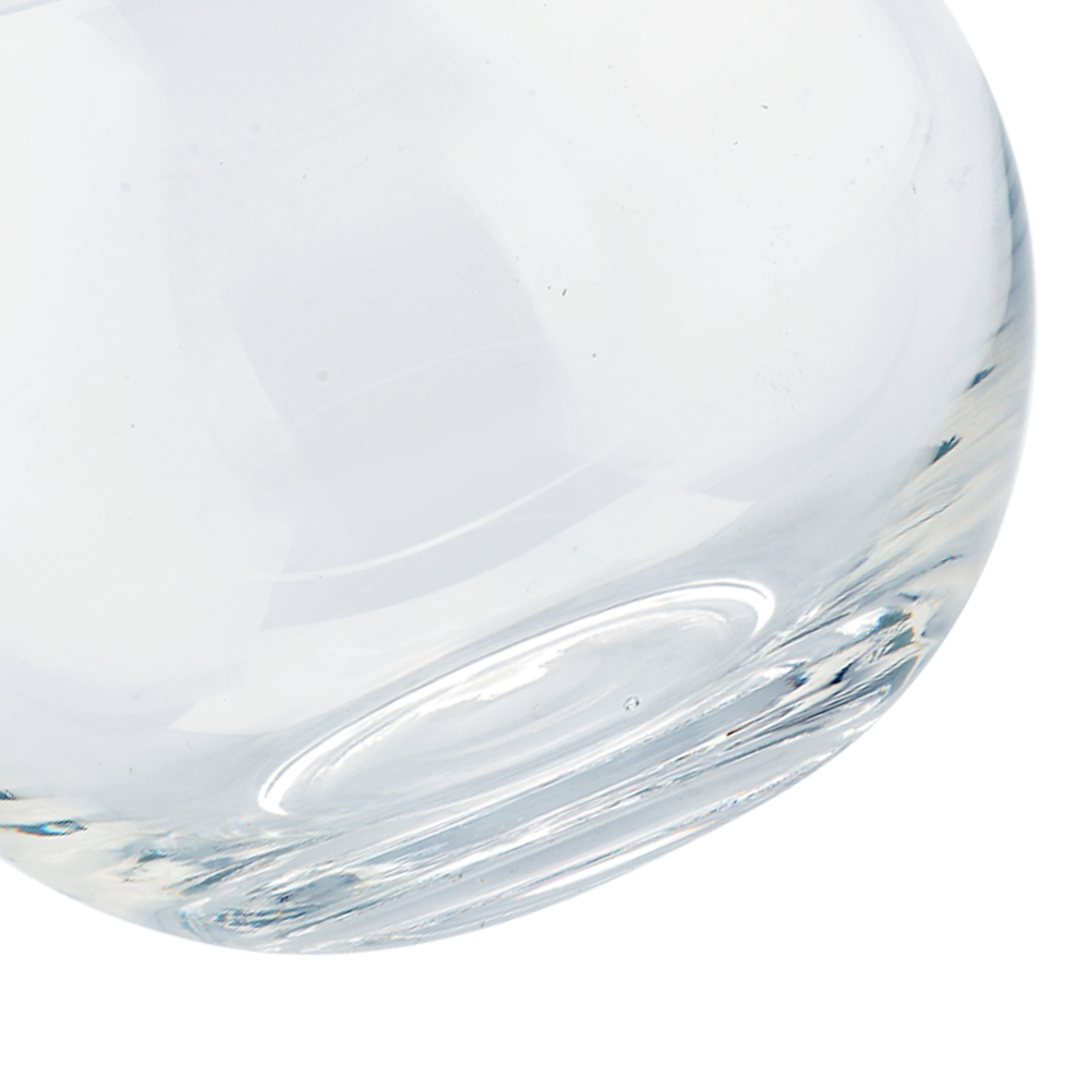 84806C	 D6"H4.5" - BUBBLE BALL BOWL GLASS VASE