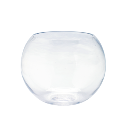 84808C	 D8"H6" - BUBBLE BOWL GLASS VASE