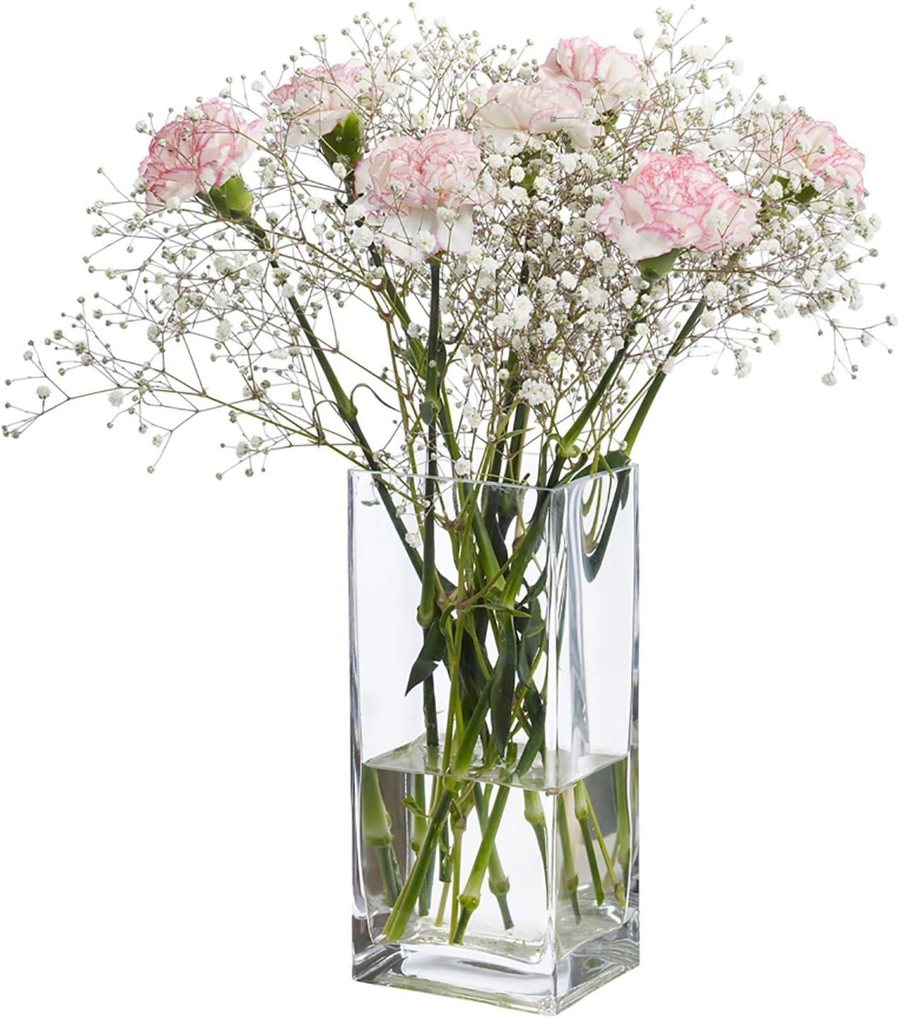 L4"W4"H12" - SQUARE GLASS VASE