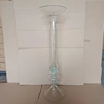 D9.6"H32.4" - GLASS TRUMPET VASE