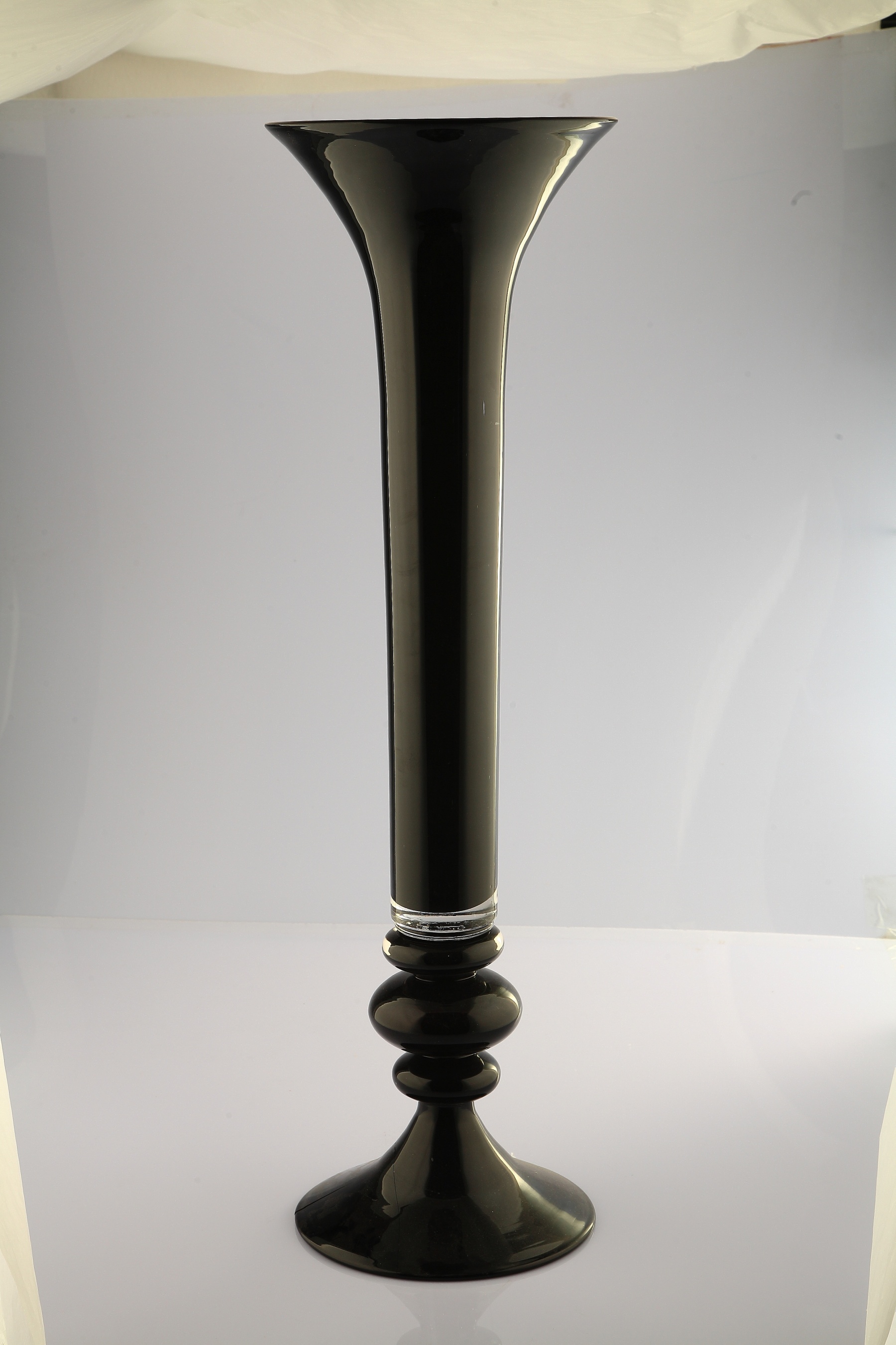 D9.5"H32.5" - GLASS TRUMPET VASE