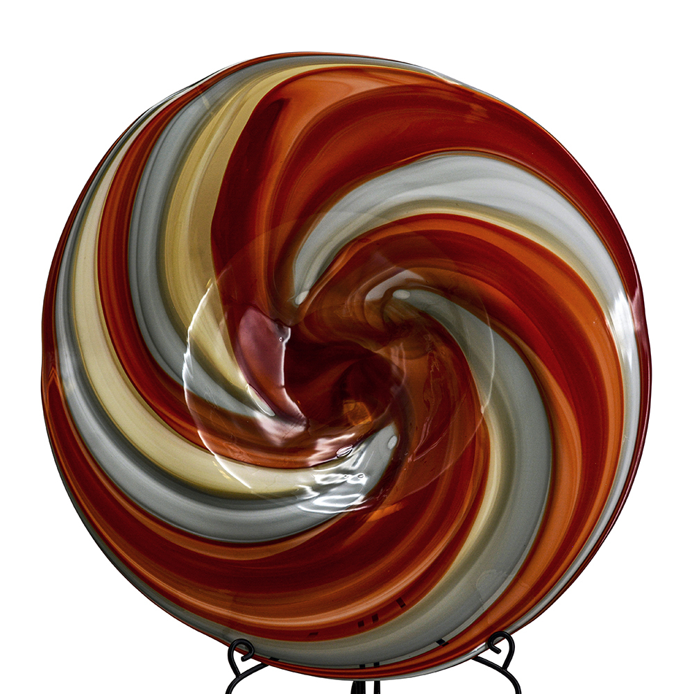 D25.5"H4.5" - ART GLASS WALL PLATE