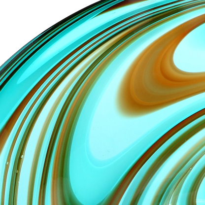 85291	 D25.5"H6" - ART GLASS WALL PLATE
