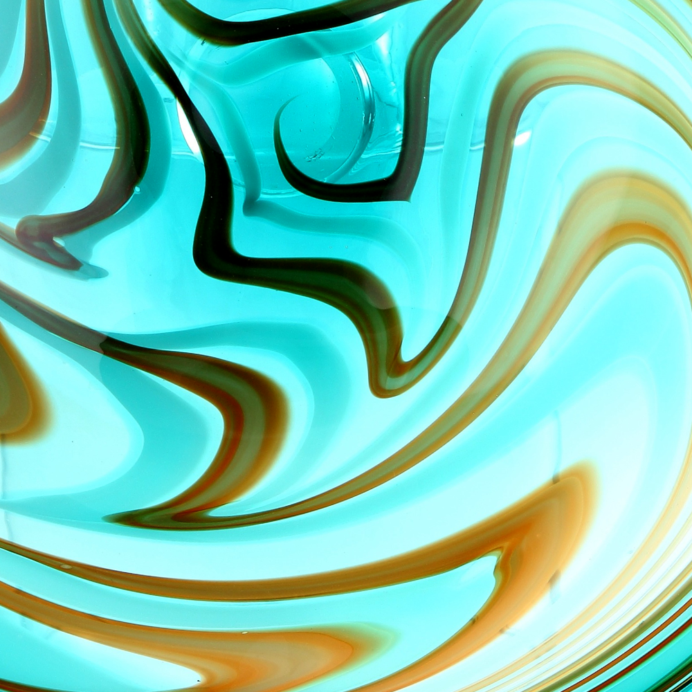 85291	 D25.5"H6" - ART GLASS WALL PLATE