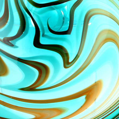 85291	 D25.5"H6" - ART GLASS WALL PLATE