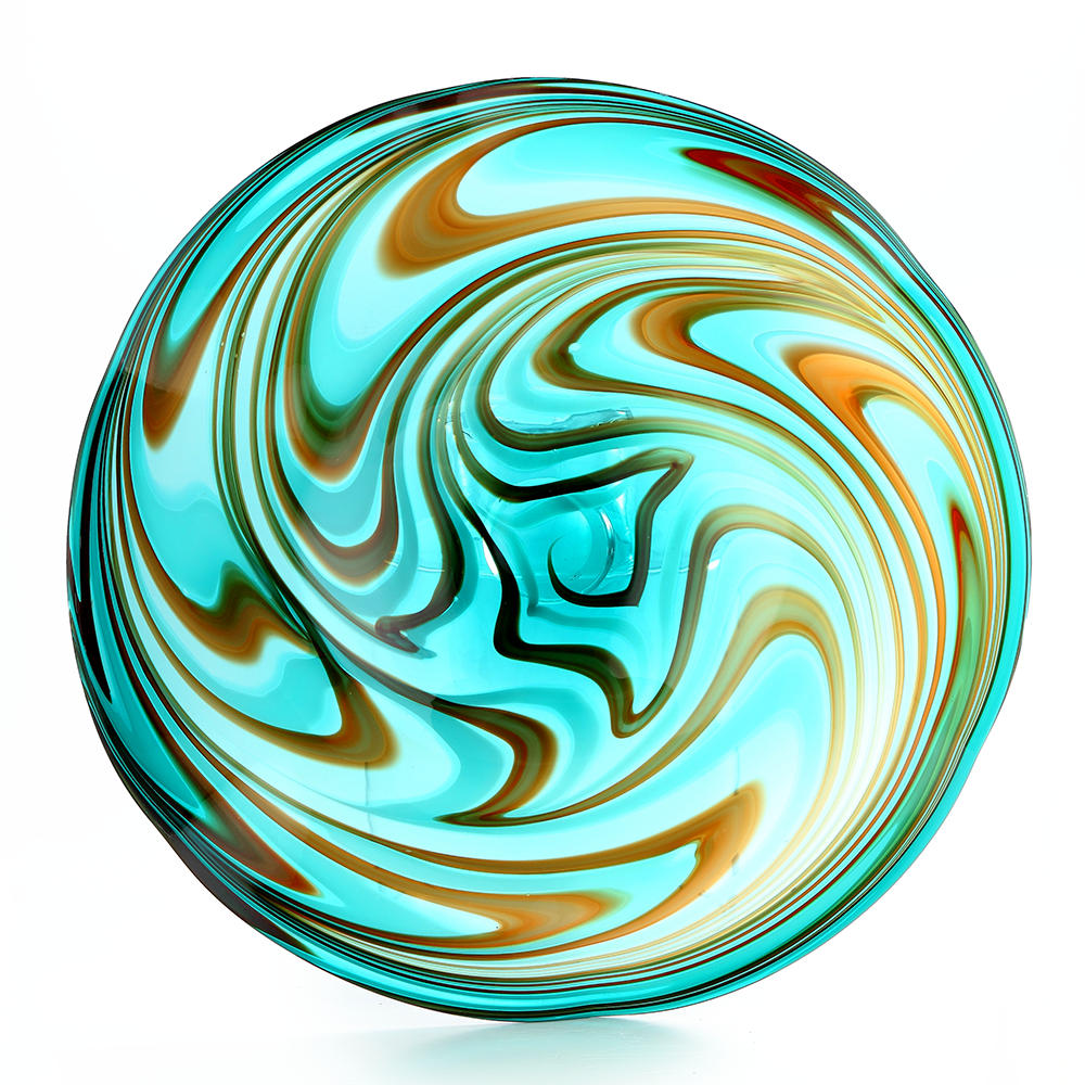 85291	 D25.5"H6" - ART GLASS WALL PLATE