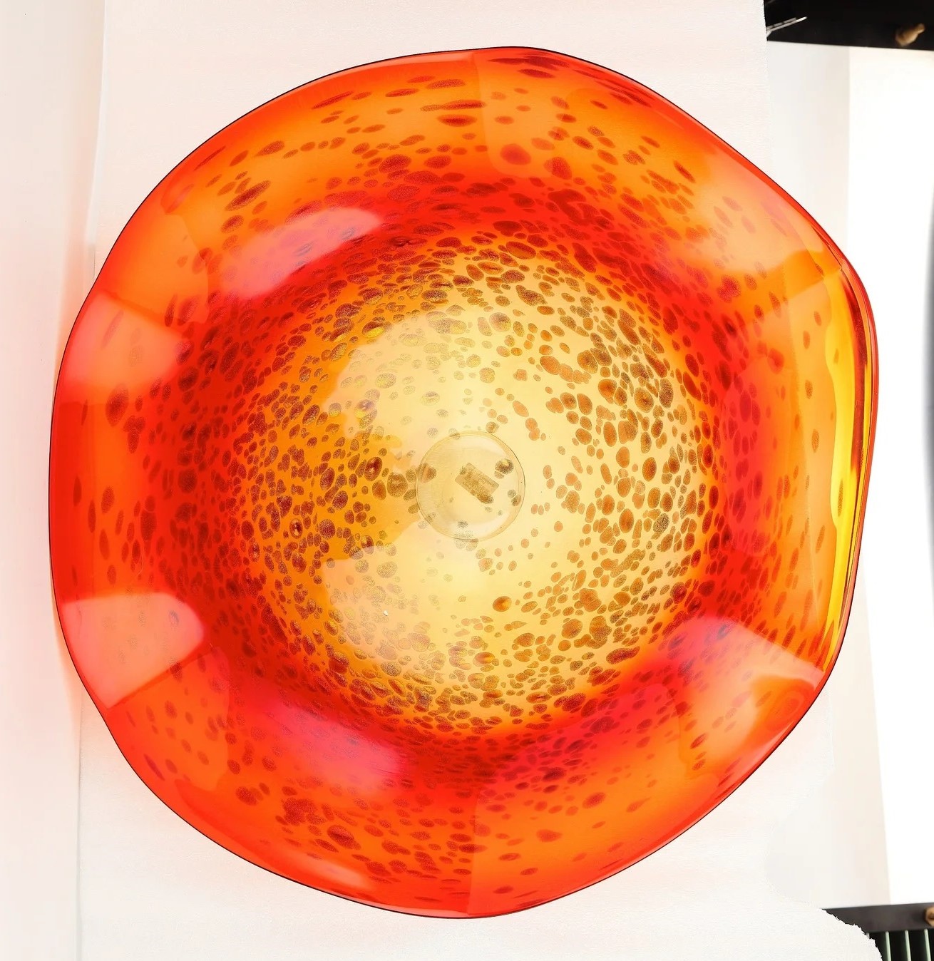 *D25.5"H6" - ART GLASS WALL PLATE