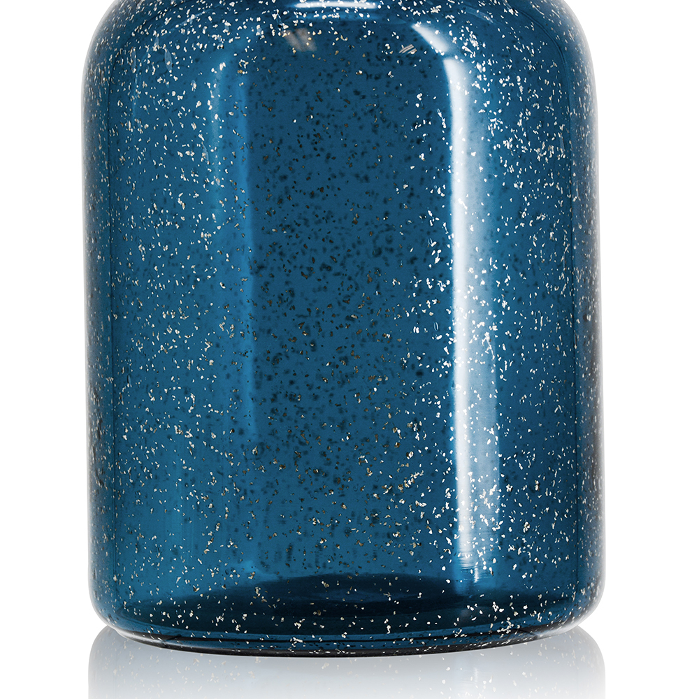 *D7.1"H16.9" - GLASS BOTTLE VASE WITH CRYSTAL BALL
