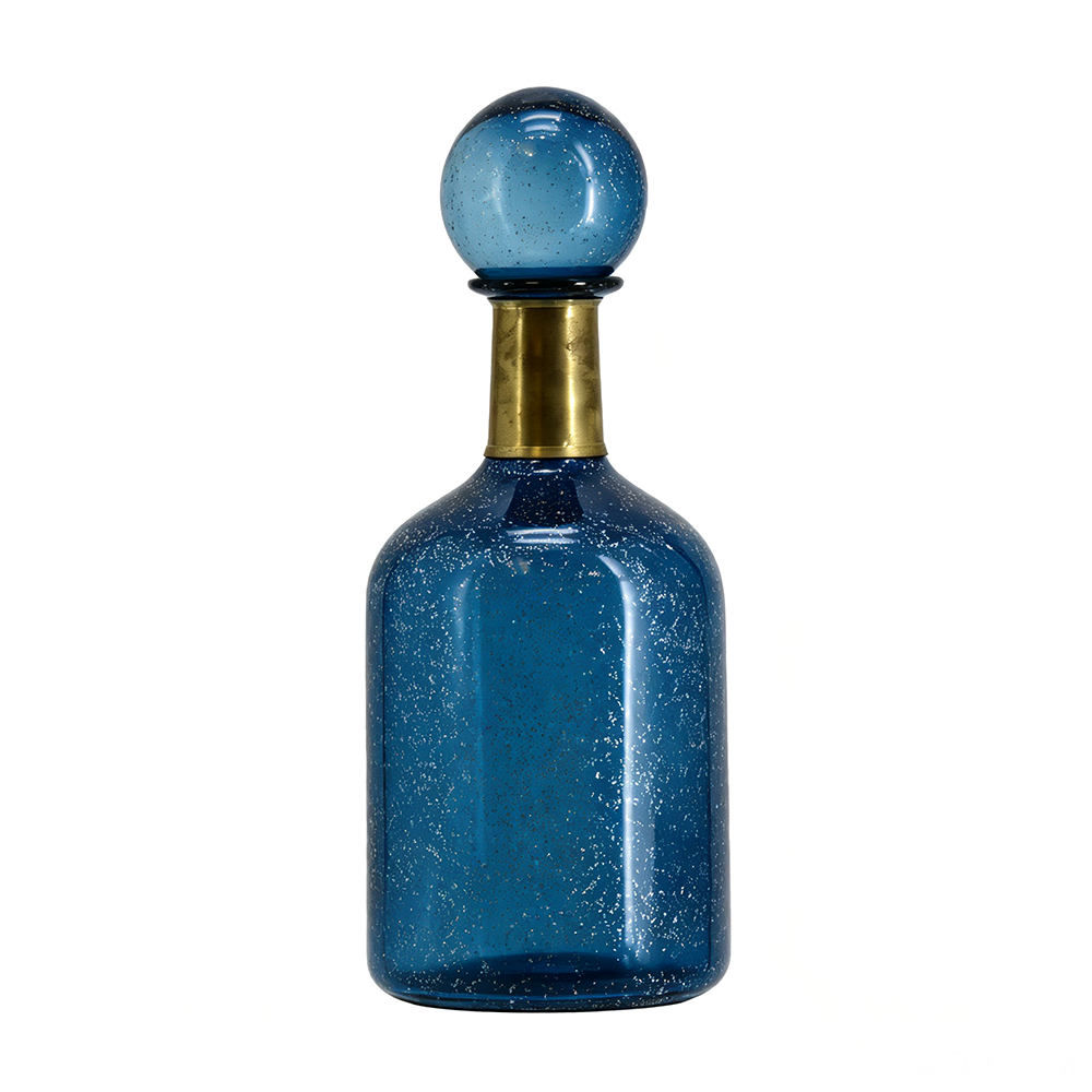 85636	 *D7.1"H16.9" - GLASS BOTTLE VASE WITH CRYSTAL BALL