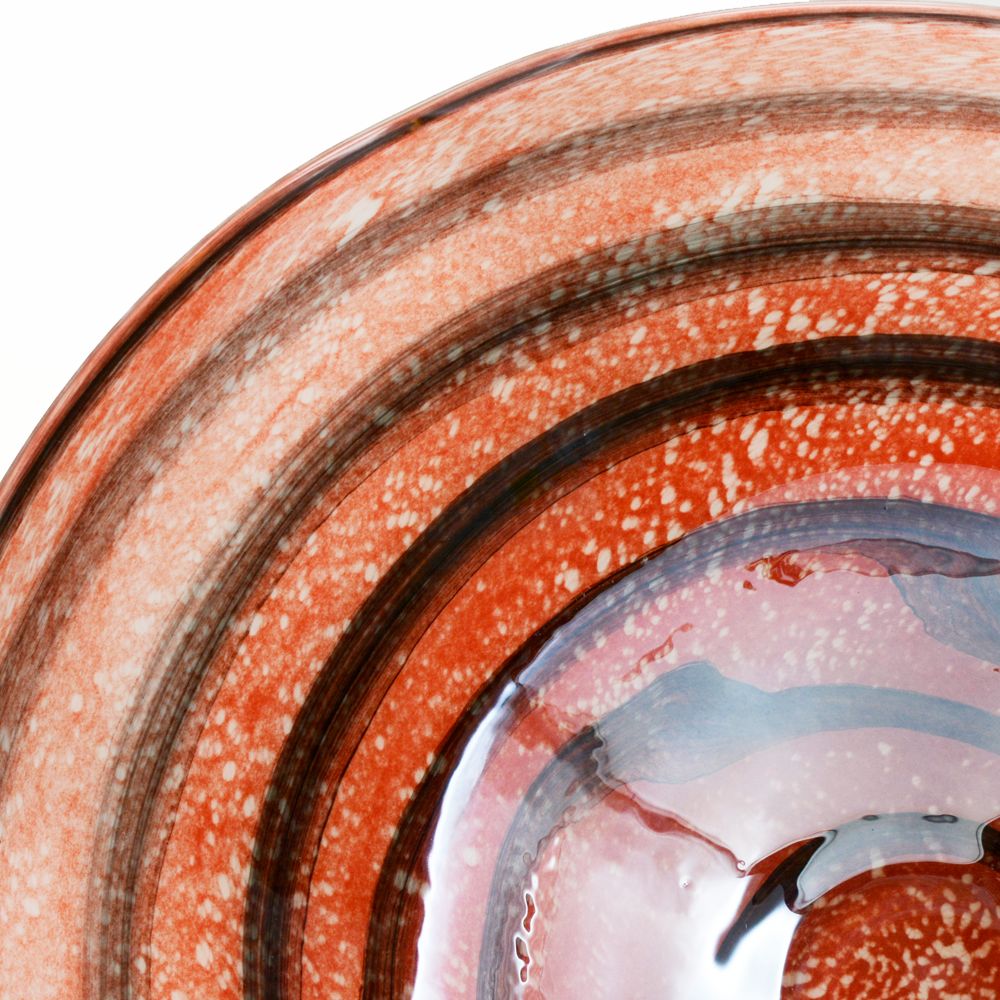 85647	 D25.5"H6" - ART GLASS WALL PLATE