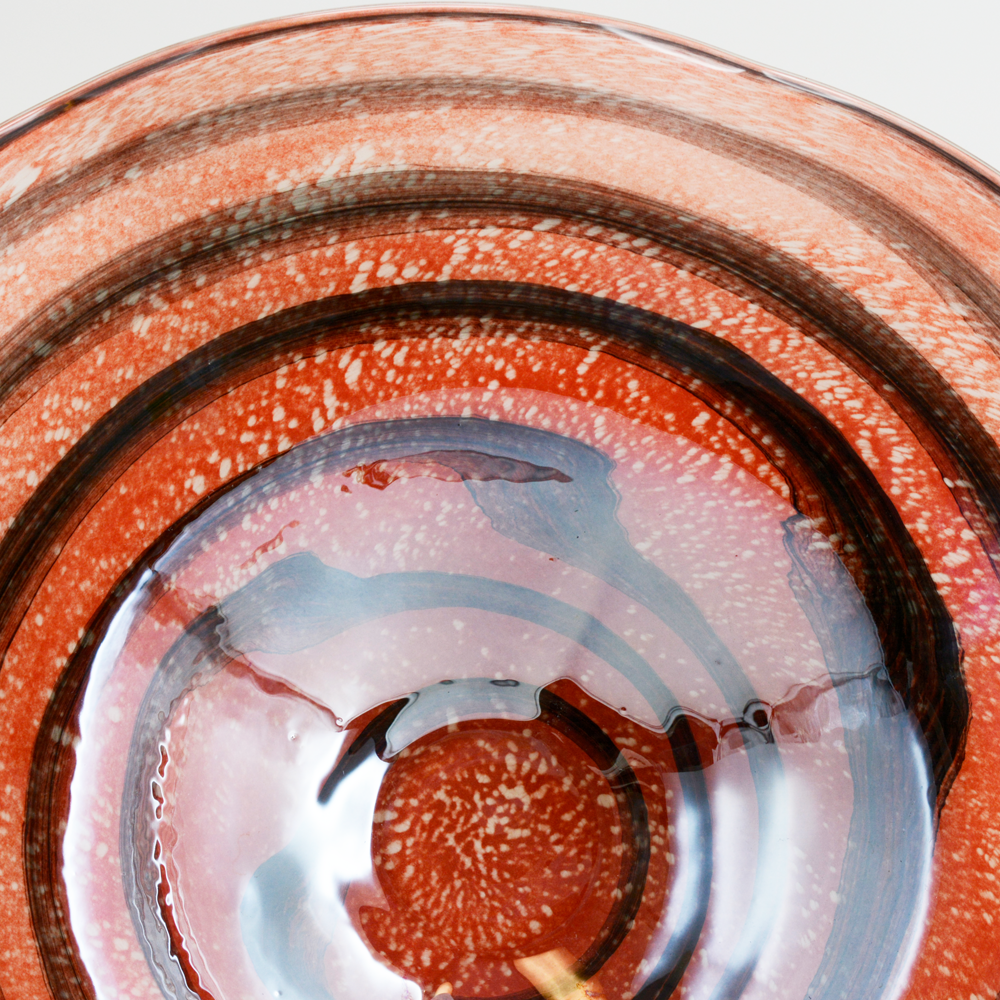 85647	 D25.5"H6" - ART GLASS WALL PLATE