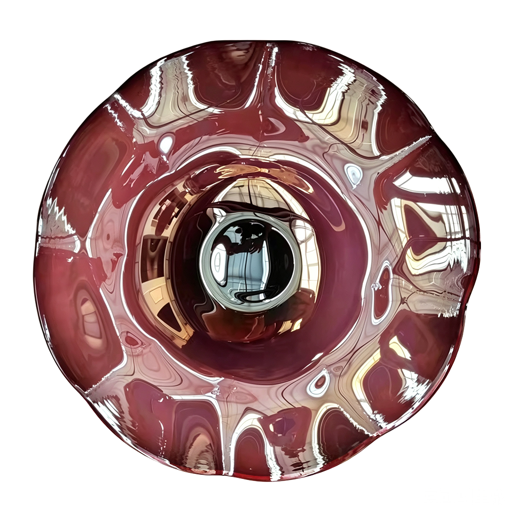 85651	 D25.5"H6" - ART GLASS WALL PLATE