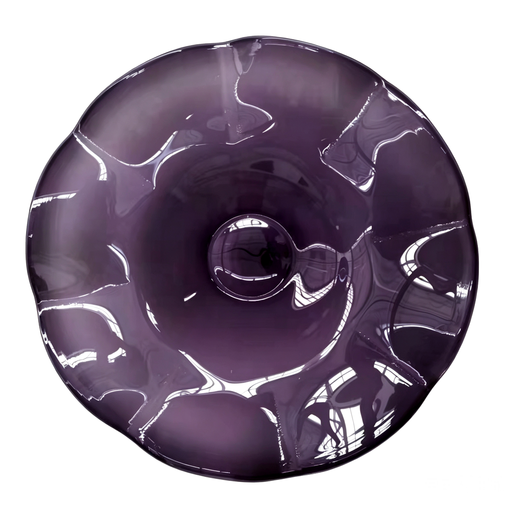 85653	 D25.5"H6" - ART GLASS WALL PLATE