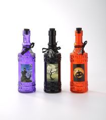 86068ASST	 *D2.5"H9" - WITCHES POTION GLASS BOTTLES