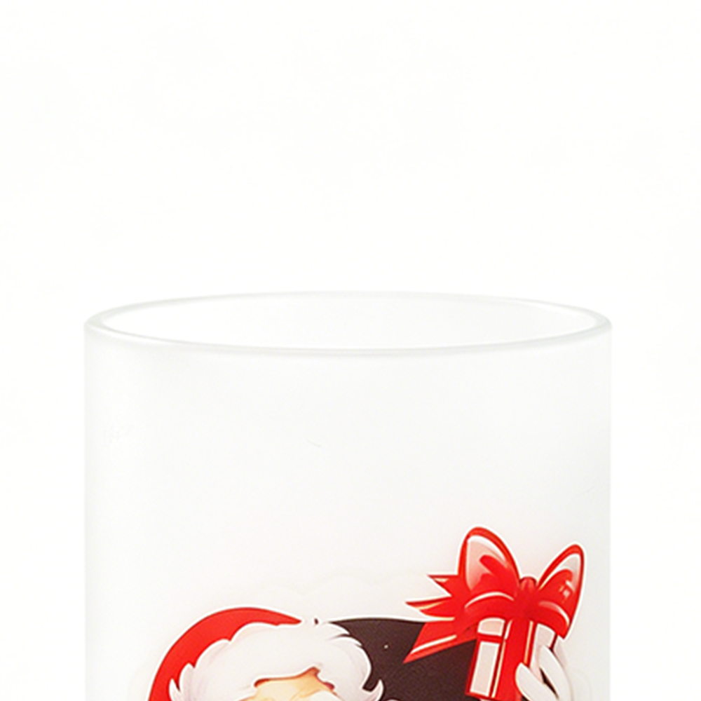 86081	 D4.5"H9.5" - GLASS CHRISTMAS CYLINDER