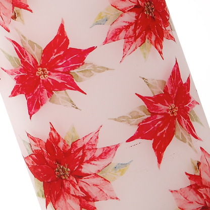 86082	 D4.5"H7.5" - POINSETTIA DECOR VASE