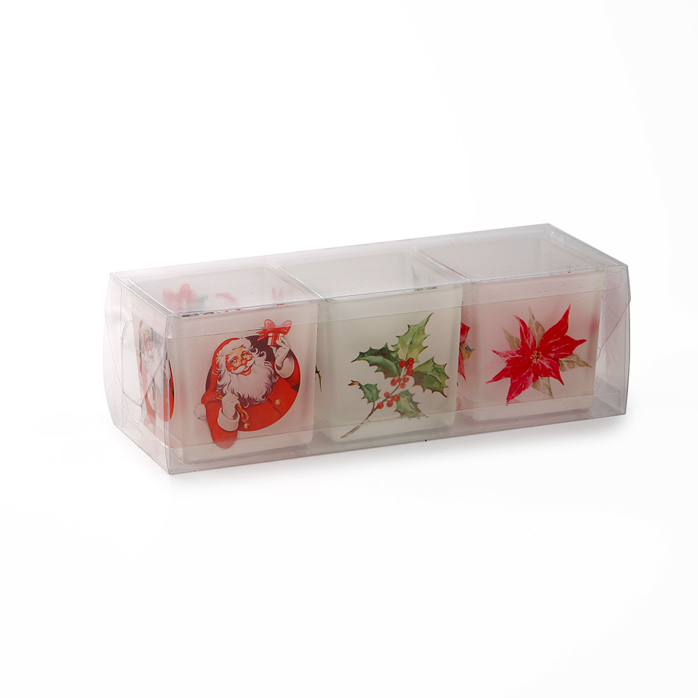 86089	 L3"W3"H3" - SET OF 3 CHRISTMAS Decor VASES