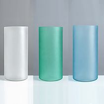 86172ASST	 D4.3"H9.4" - ASSORTED COLORS GLASS CYLINDERS