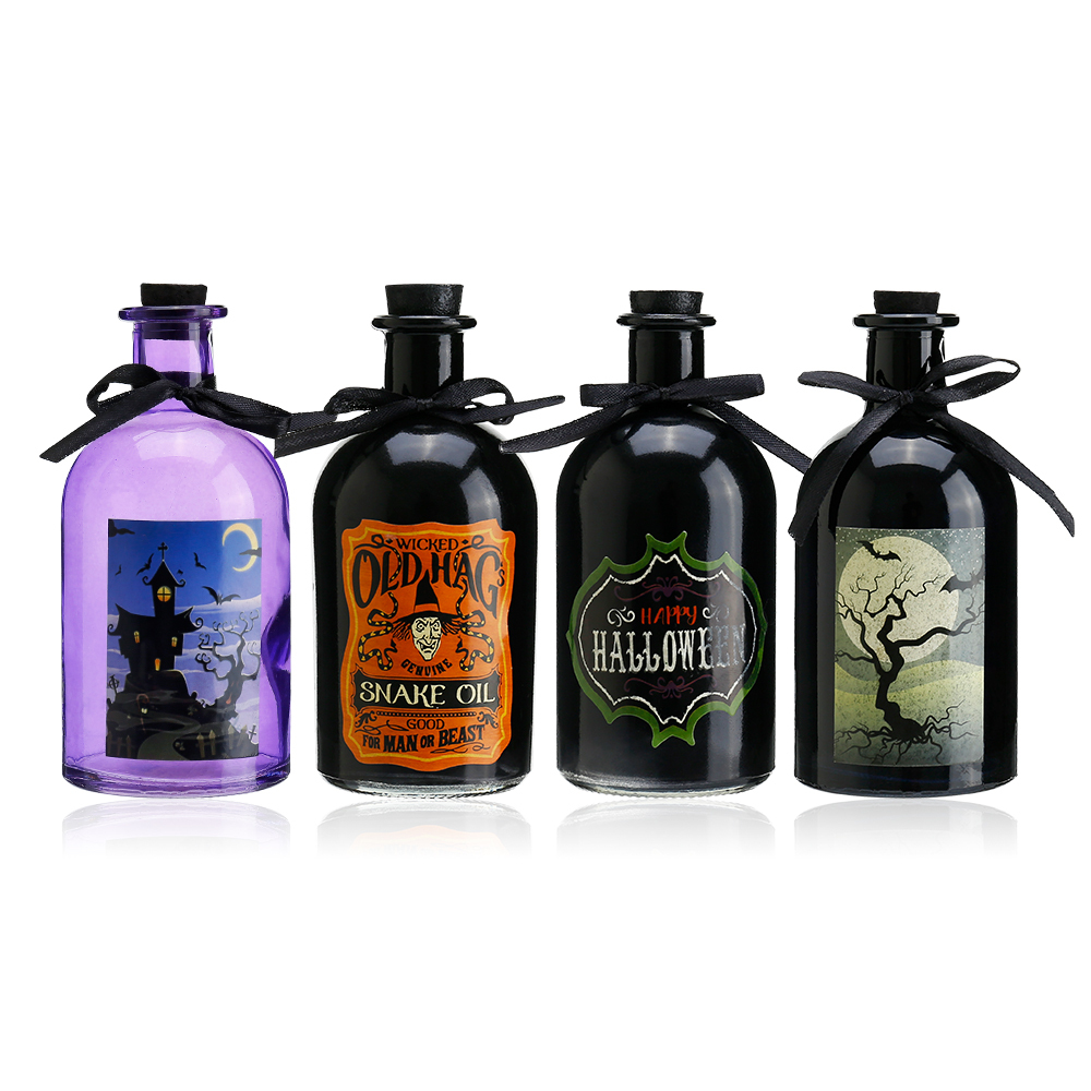 *D2.4"H5.5" - WITCHES POTION GLASS BOTTLES