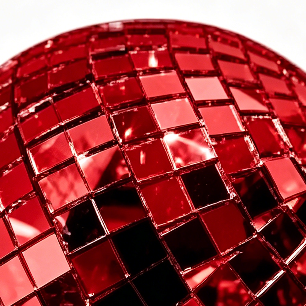 86185RD	 D6" - MIRROR DISCO BALL ORNAMENT